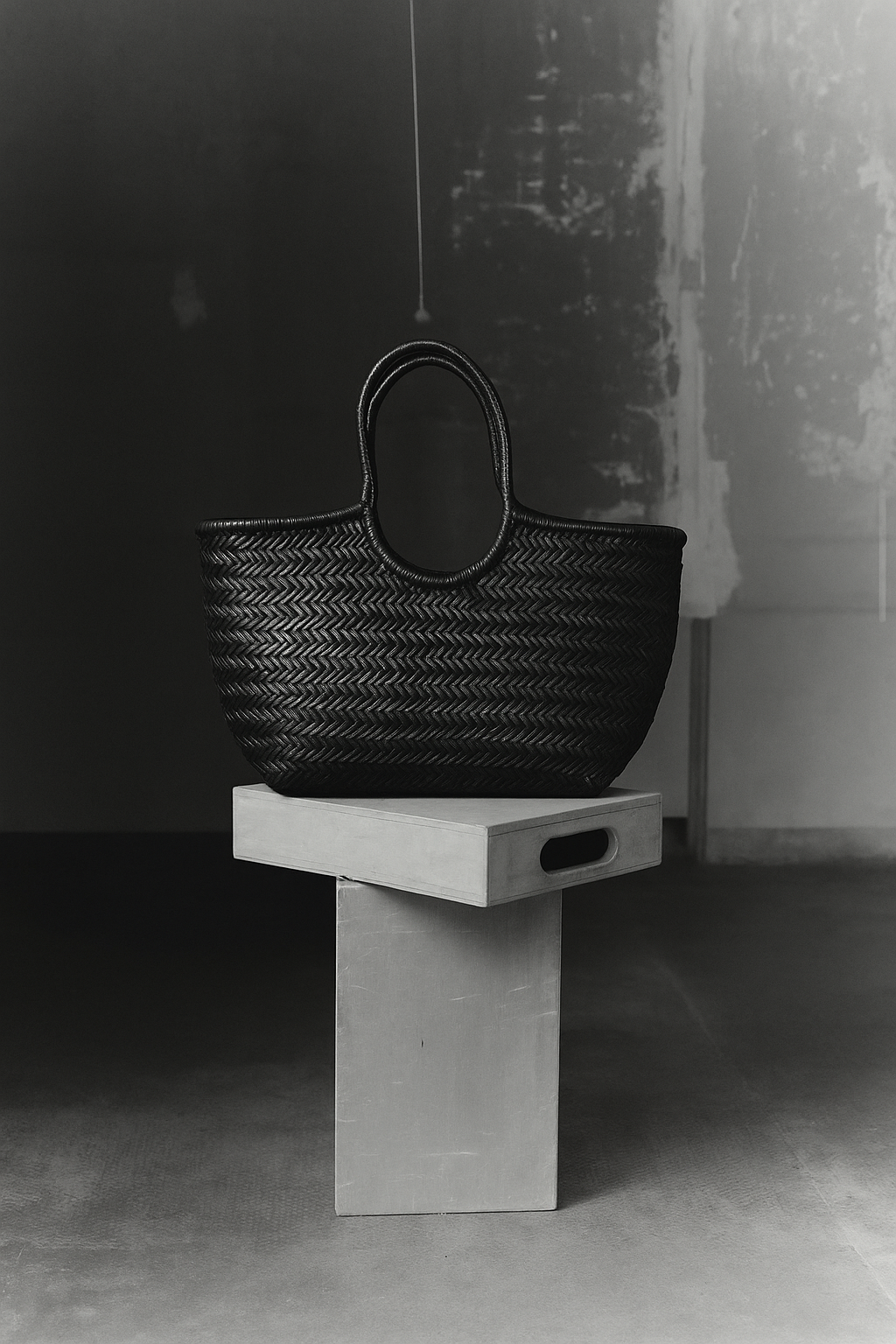 Capazo lux trenzado negro