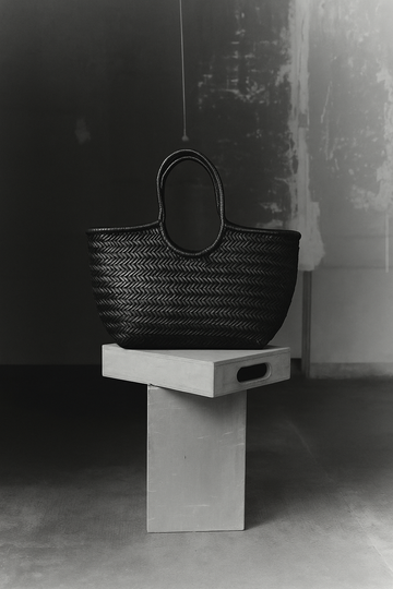 Capazo lux trenzado negro