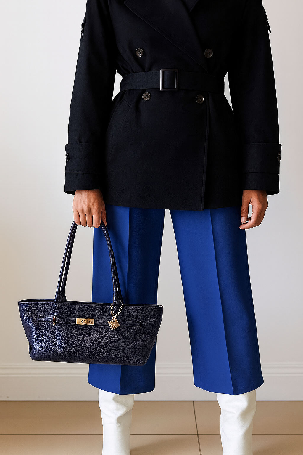 Teckel piel  azul marino