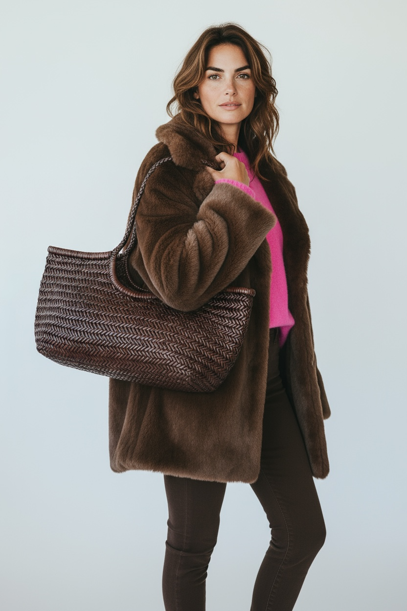 C. lux trenzado chocolate