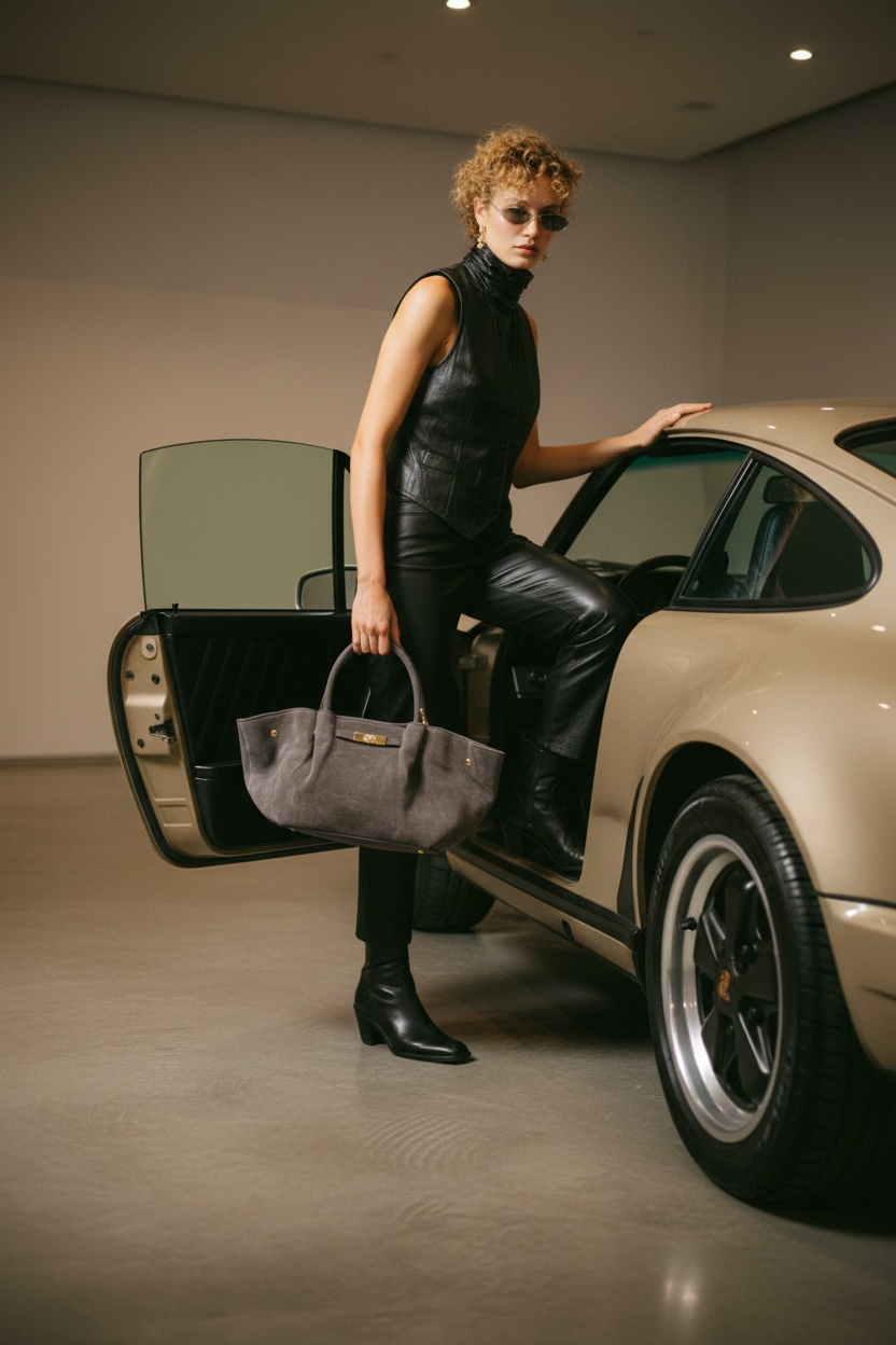 Bolso Cassandra gris ante