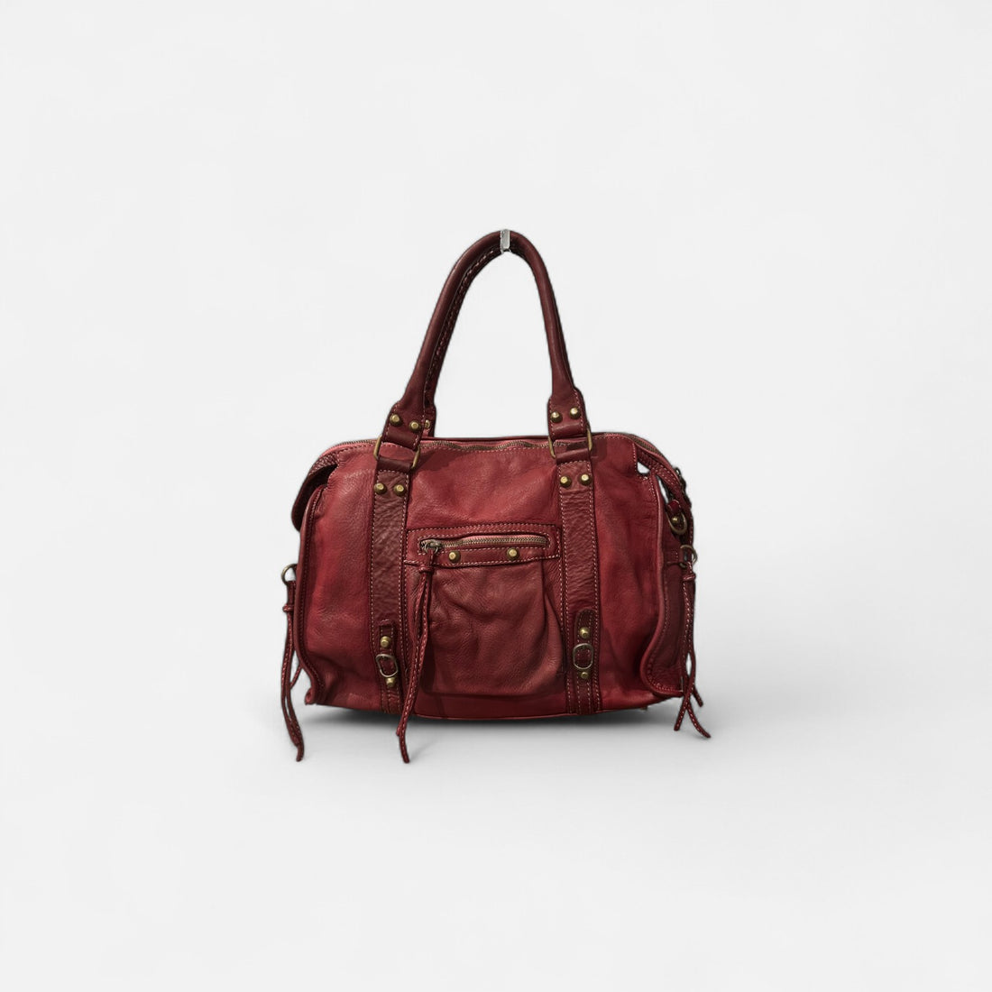 Bolso piel lavad. city town burdeos