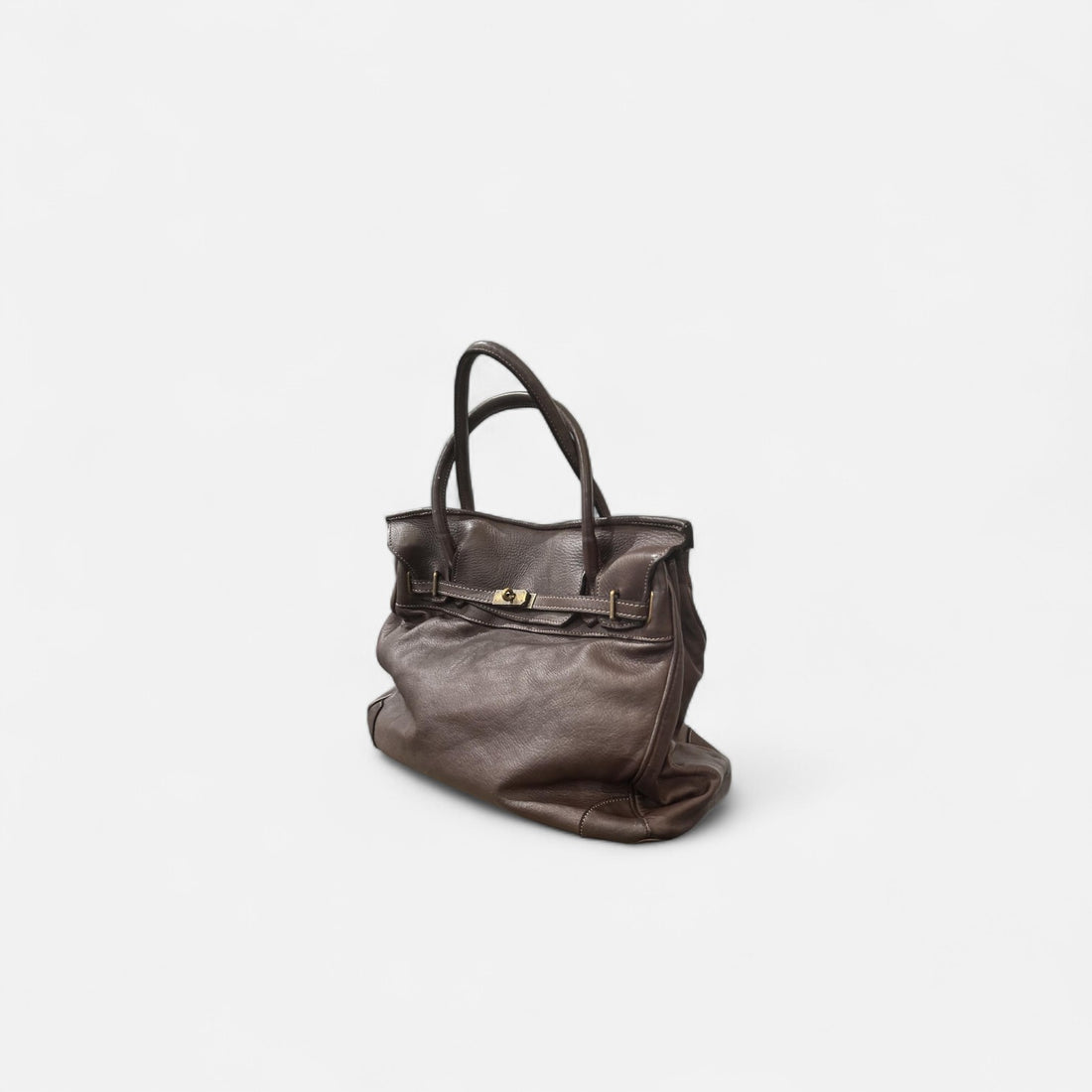 handbag piel lavada chocolate