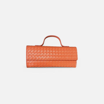 Cartera trenzada naranja