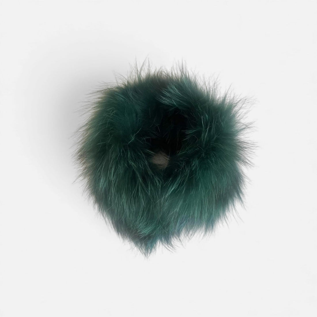 Cuello pelo natural  verde