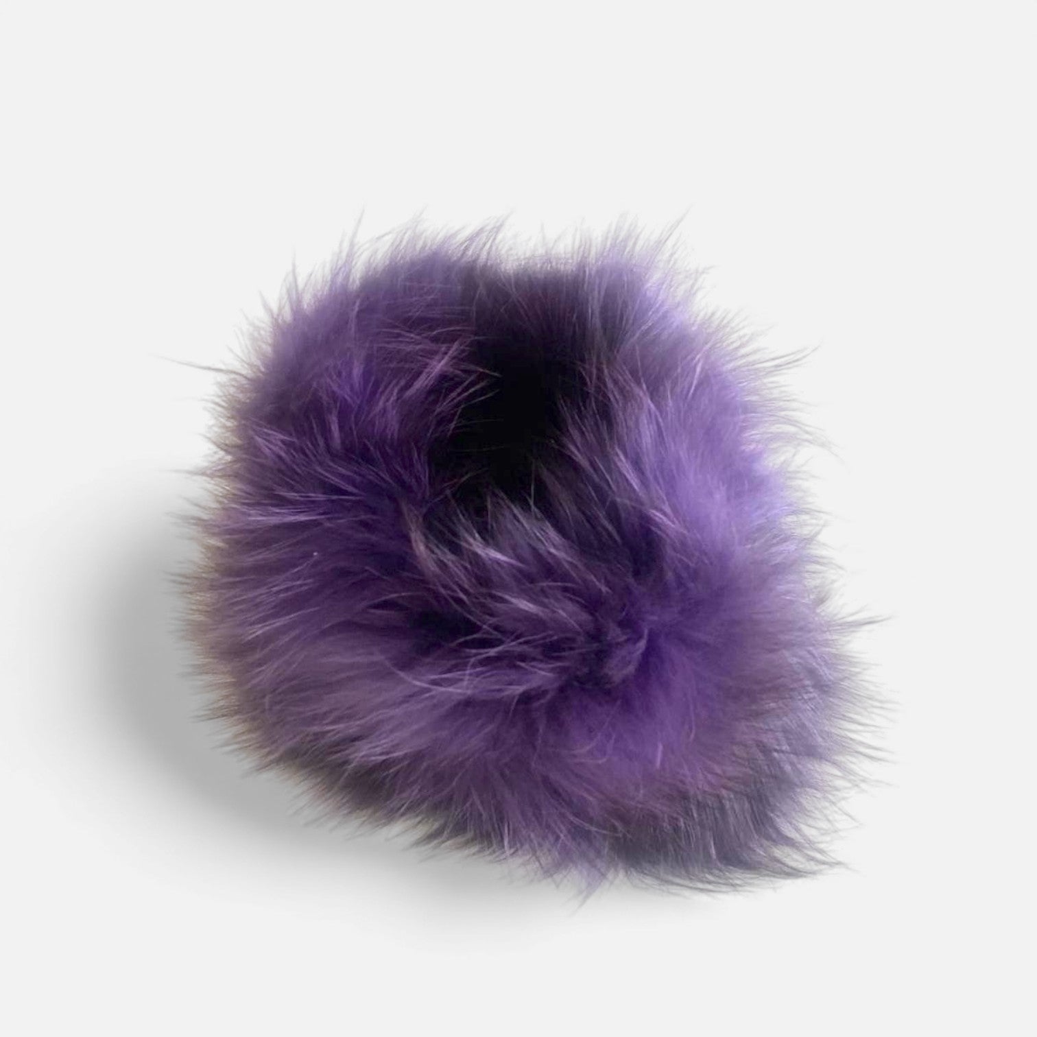 Cuello pelo natural  morado