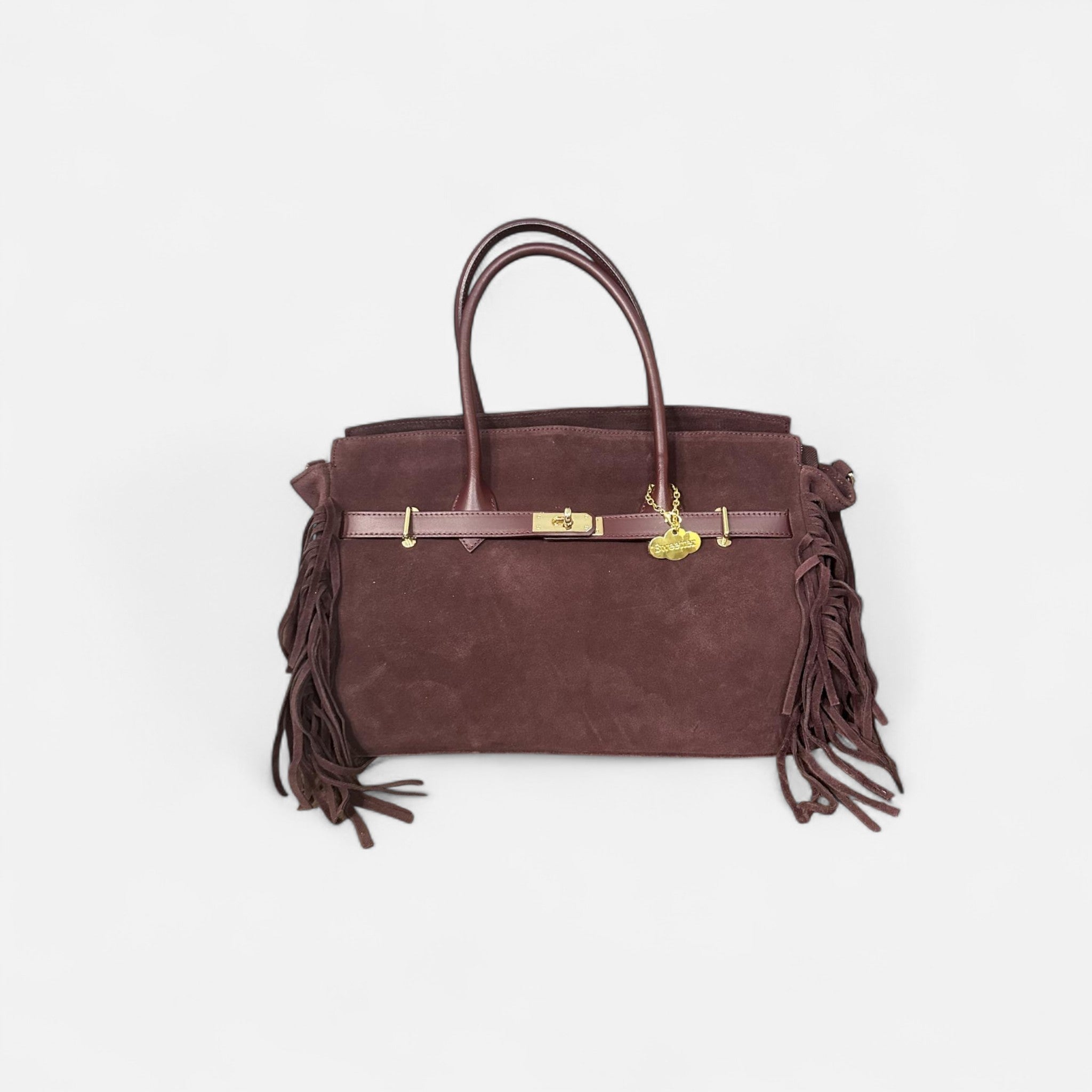 Handbag retro ante burgundy