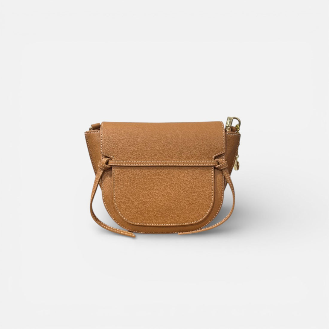 bandolera piel camel