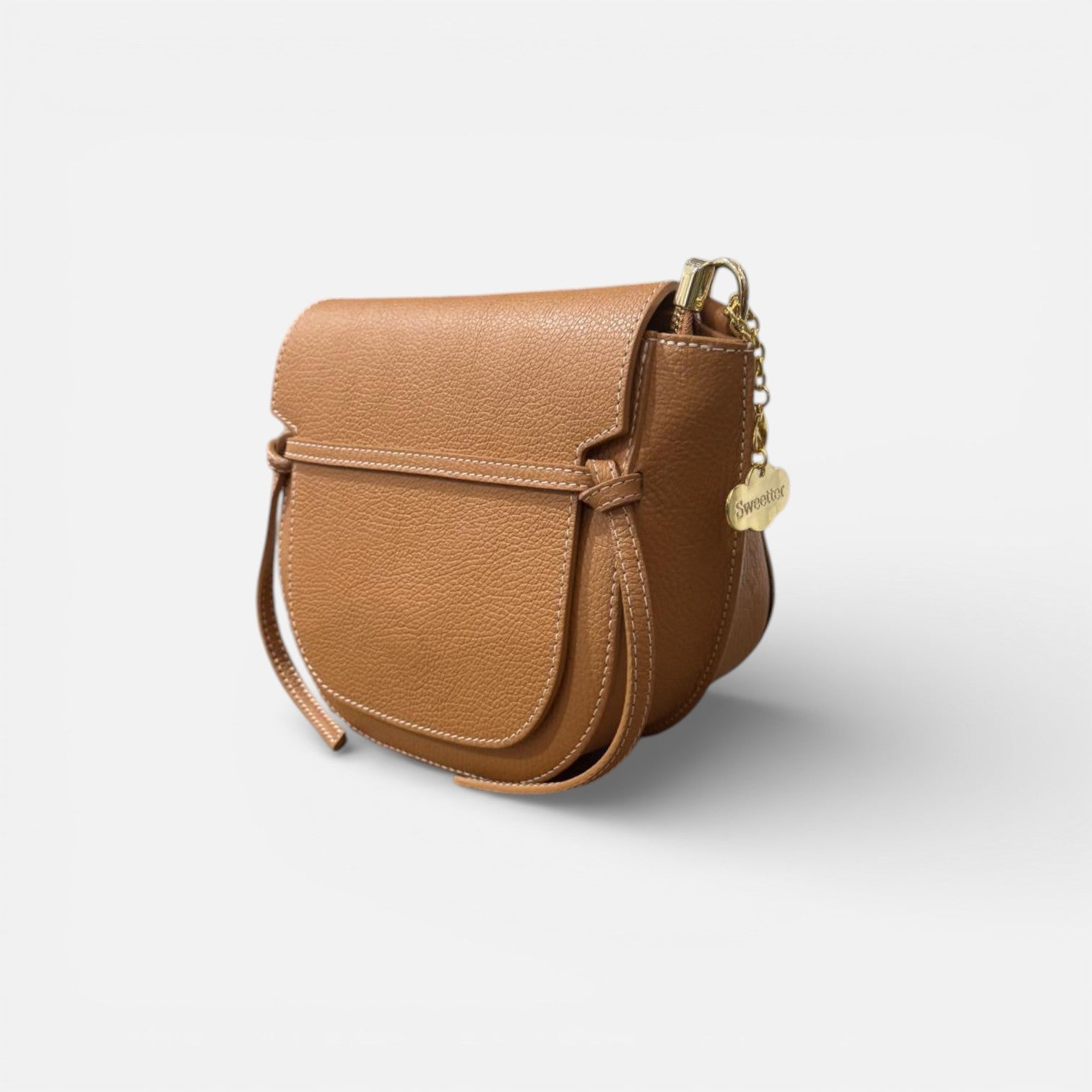 bandolera piel camel 