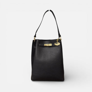 Bolso de hombro candado negro