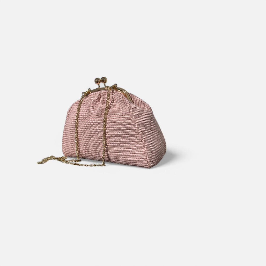 Bolso mano Rafia rosa