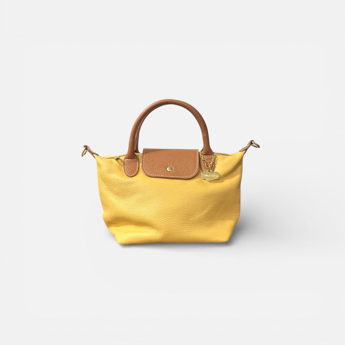 bolso de mano piel mantequilla 