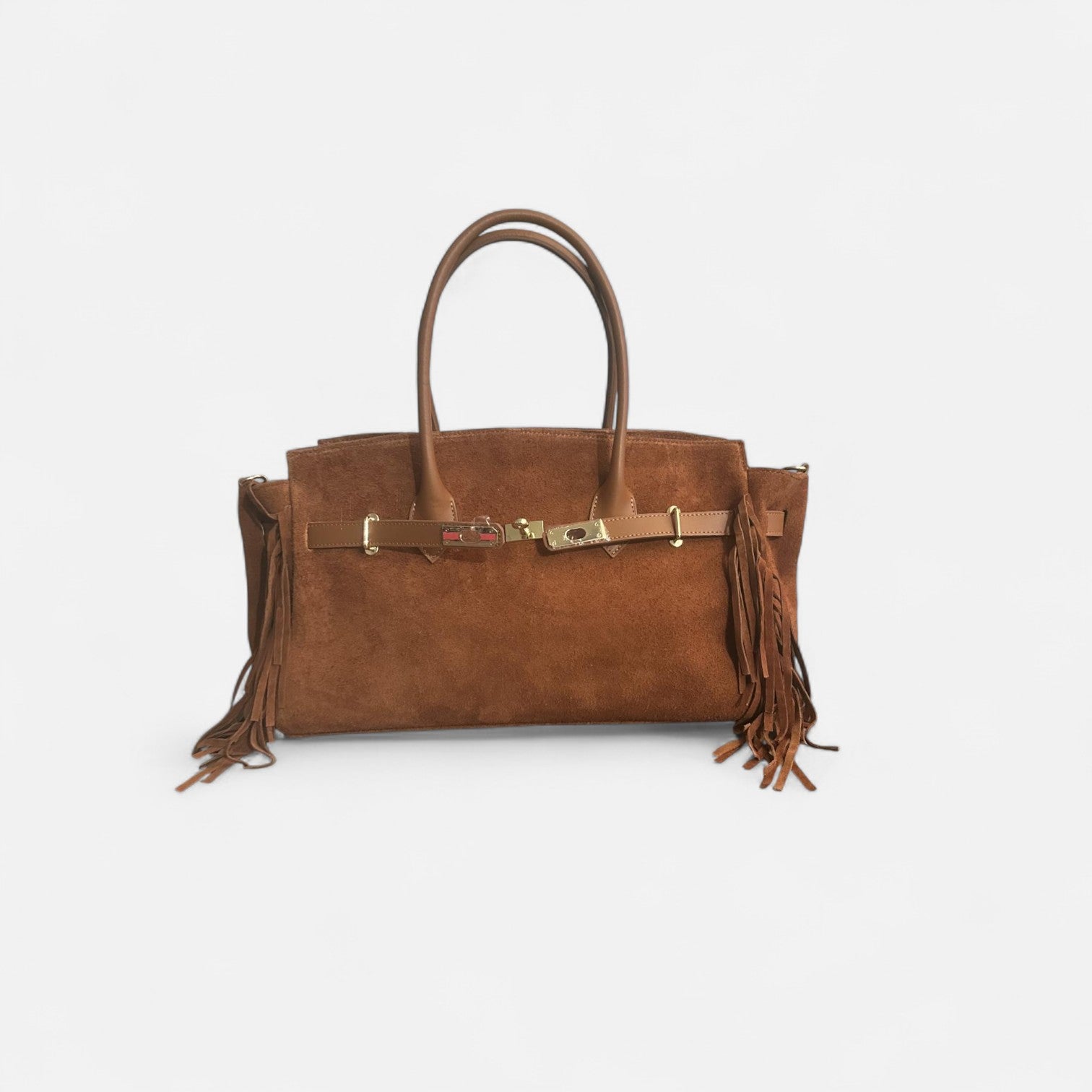 Handbag retro ante camel