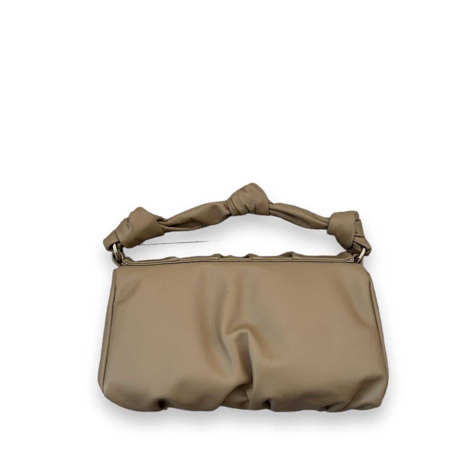 Bandolera nudos topo de piel vacuno suave con correa corrediza y cierre de cremallera ligera y cómoda