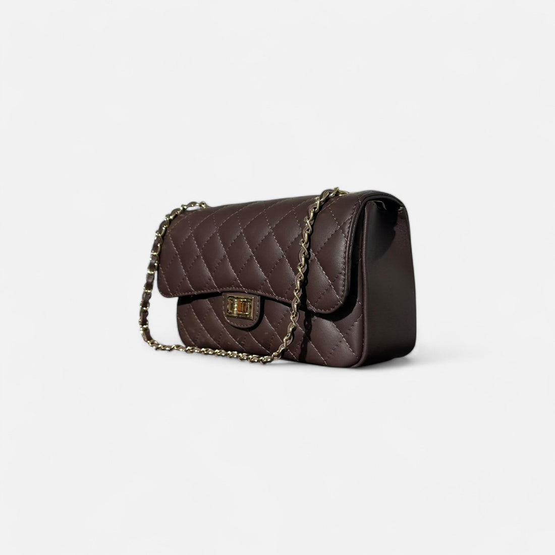 Bolso acolchado clasic chocolate