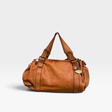 Bolso mano rock piel lavada camel